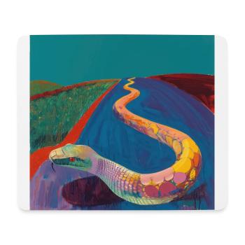 schlange, bunt, tier, geschenk, geschenkidee - Mousepad (Querformat) - Weiß - Vorne