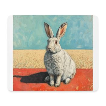hase, kaninchen, bunt, tier, geschenk - Mousepad (Querformat) - Weiß - Vorne