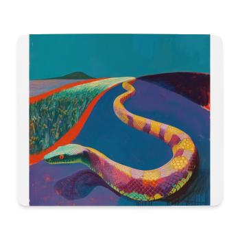 schlange, bunt, tier, geschenk, geschenkidee - Mousepad (Querformat) - Weiß - Vorne