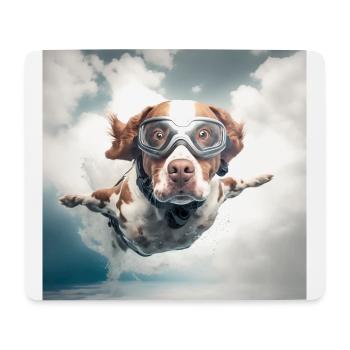 Flying Dog - Mouse Pad (horizontal) - white - Front