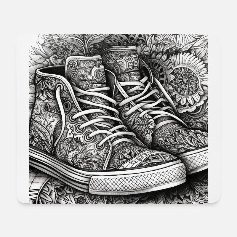 Sneaker - Mousepad (Querformat) - Weiß