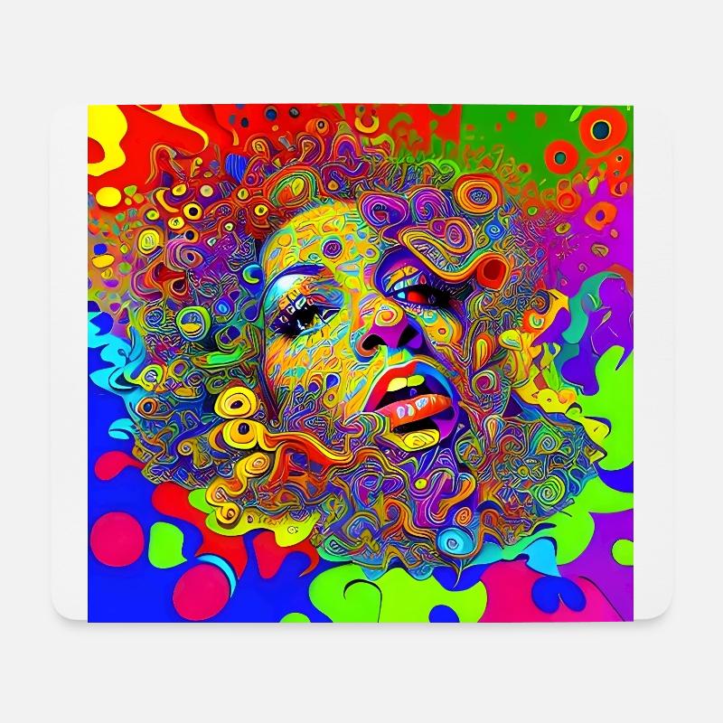 mouse pad colorful psychedelic design Mousepad - Mouse Pad (horizontal) - white