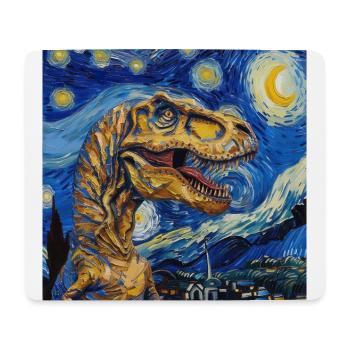 T-Rex, Dinosaur, Dino Animal, Van Gogh - Mouse Pad (horizontal) - white - Front