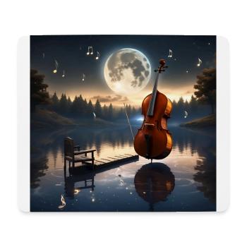 Moonlight Sonata for Solo Cello by The Coffee Bean - Mouse Pad (horizontal) - white - Front