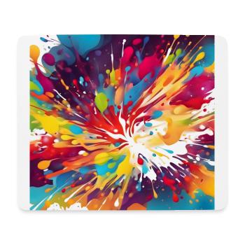 tapis de souris splash art coup de pinceau tapis de souris - Tapis de souris (format paysage) - blanc - Devant