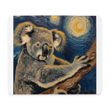 Koala, Van Gogh, Starry Night, Gift - Mouse Pad (horizontal) - white - Front
