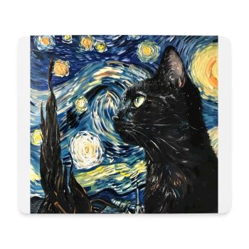 Chat, Motif De Chat - Tapis de souris (format paysage) - blanc - Devant