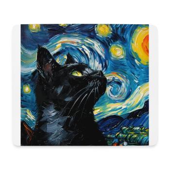 Chat, Motif De Chat - Tapis de souris (format paysage) - blanc - Devant