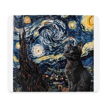 Chat, Motif De Chat - Tapis de souris (format paysage) - blanc - Devant