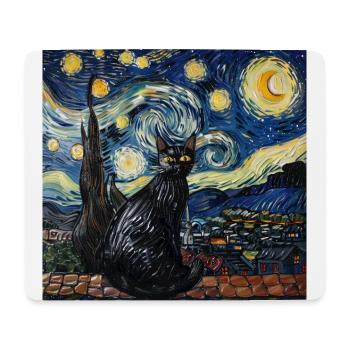 Chat, Motif De Chat - Tapis de souris (format paysage) - blanc - Devant