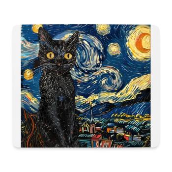 Chat, Motif De Chat - Tapis de souris (format paysage) - blanc - Devant