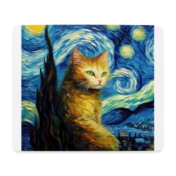 Katze, katzenmotiv - Mousepad (Querformat) - Weiß - Vorne