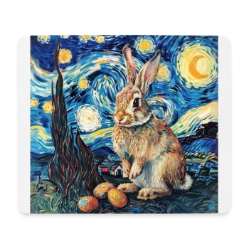 Osterhase, Ostern, Hase, frohe ostern, ostereier - Mousepad (Querformat) - Weiß - Vorne