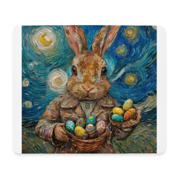Osterhase, Ostern, Hase, frohe ostern, ostereier - Mousepad (Querformat) - Weiß - Vorne