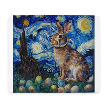 Osterhase, Ostern, Hase, frohe ostern, ostereier - Mousepad (Querformat) - Weiß - Vorne