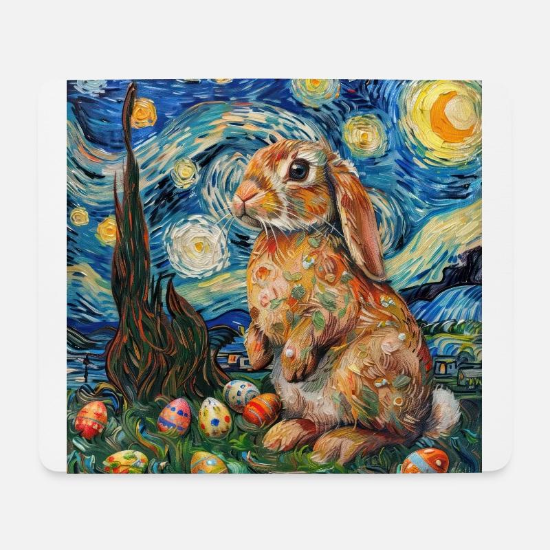 Osterhase, Ostern, Hase - Mousepad (Querformat) - Weiß