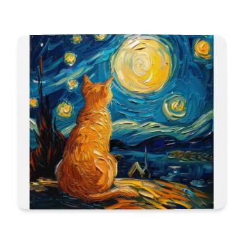 Katze, katzenmotiv - Mousepad (Querformat) - Weiß - Vorne