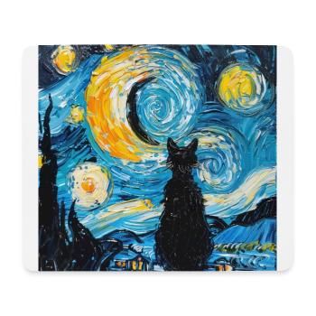 Cat, Cat Motif - Mouse Pad (horizontal) - white - Front