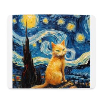 Cat, Cat Motif - Mouse Pad (horizontal) - white - Front