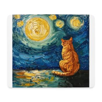 Katze, katzenmotiv - Mousepad (Querformat) - Weiß - Vorne