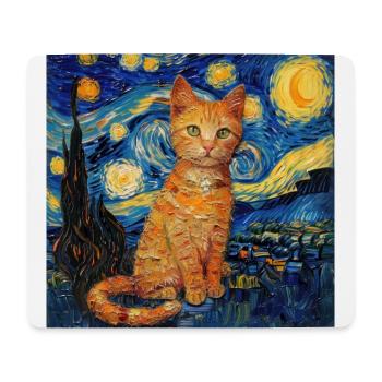 Katze, katzenmotiv - Mousepad (Querformat) - Weiß - Vorne