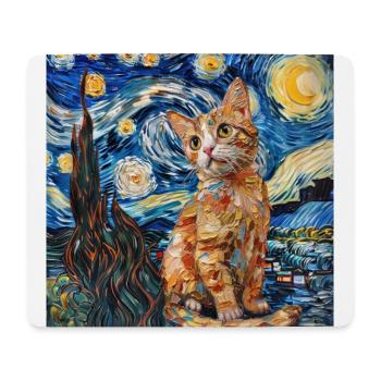 Katze, katzenmotiv - Mousepad (Querformat) - Weiß - Vorne