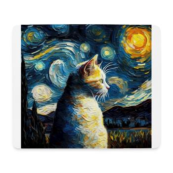 Cat, Cat Motif - Mouse Pad (horizontal) - white - Front