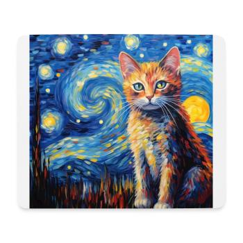 Katze, katzenmotiv - Mousepad (Querformat) - Weiß - Vorne