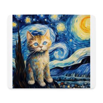 Katze, katzenmotiv - Mousepad (Querformat) - Weiß - Vorne