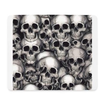 Mauspad schmelzender Schädel Design Mousepad - Mousepad (Querformat) - Weiß - Vorne