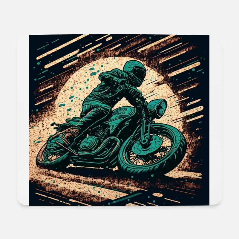 Caferacer dark green - Mouse Pad (horizontal) - white