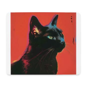 Katze, katzenmotiv, bunt, geschenk - Mousepad (Querformat) - Weiß - Vorne