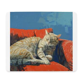 Katze, katzenmotiv, popart, geschenk, geschenkidee - Mousepad (Querformat) - Weiß - Vorne