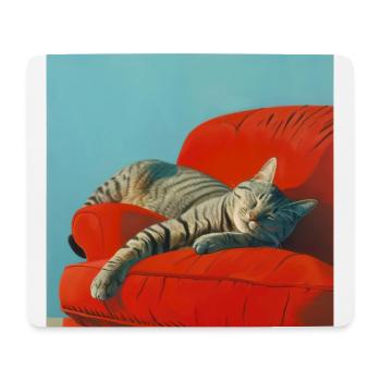 Katze, katzenmotiv, popart, geschenk, geschenkidee - Mousepad (Querformat) - Weiß - Vorne