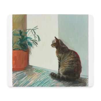 Katze, katzenmotiv, popart, geschenk, geschenkidee - Mousepad (Querformat) - Weiß - Vorne