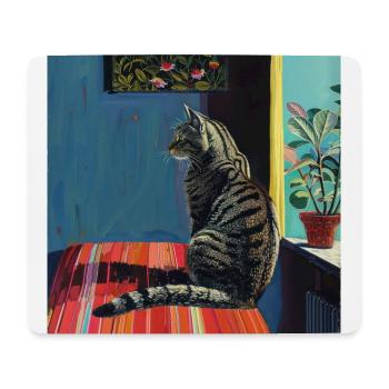 Katze, katzenmotiv, popart, geschenk, geschenkidee - Mousepad (Querformat) - Weiß - Vorne