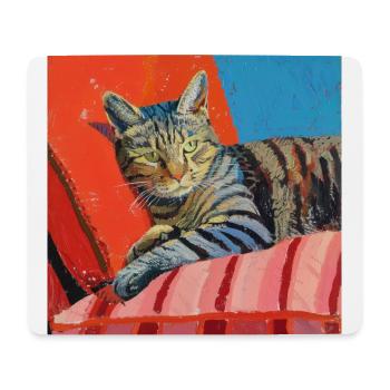 Katze, katzenmotiv, popart, geschenk, geschenkidee - Mousepad (Querformat) - Weiß - Vorne