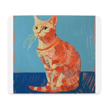 Katze, katzenmotiv, popart, geschenk, geschenkidee - Mousepad (Querformat) - Weiß - Vorne