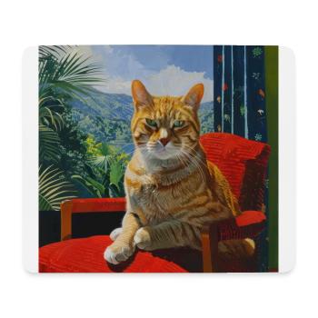 Katze, katzenmotiv, popart, geschenk, geschenkidee - Mousepad (Querformat) - Weiß - Vorne