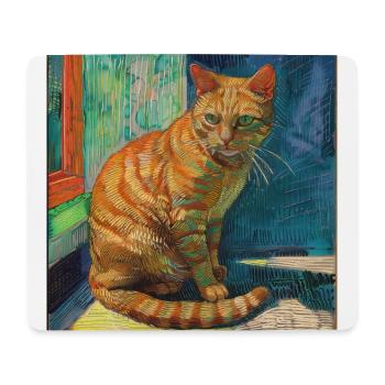 Katze, katzenmotiv, popart, geschenk, geschenkidee - Mousepad (Querformat) - Weiß - Vorne