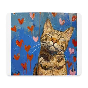 Katze, katzenmotiv, popart, geschenk, geschenkidee - Mousepad (Querformat) - Weiß - Vorne