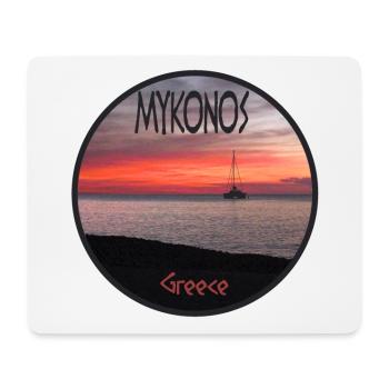 Mykonos Griechenland Sonnenuntergang - Mousepad (Querformat) - Weiß - Vorne