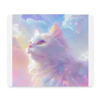 chat, motif de chat, anime, cadeau, idées cadeaux - Tapis de souris (format paysage) - blanc - Devant