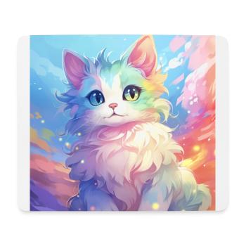 chat, motif de chat, anime, cadeau, idée cadeau - Tapis de souris (format paysage) - blanc - Devant