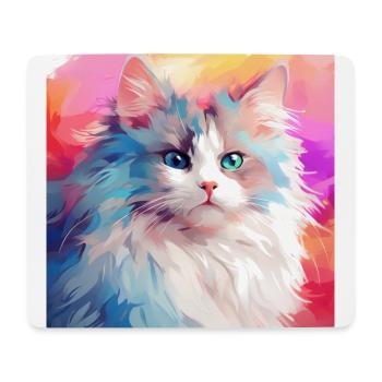 chat, motif de chat, anime, cadeau, idées cadeaux - Tapis de souris (format paysage) - blanc - Devant