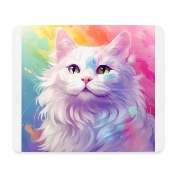chat, motif de chat, anime, cadeau, idées cadeaux - Tapis de souris (format paysage) - blanc - Devant