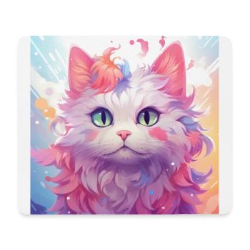 chat, motif de chat, anime, cadeau, idées cadeaux - Tapis de souris (format paysage) - blanc - Devant