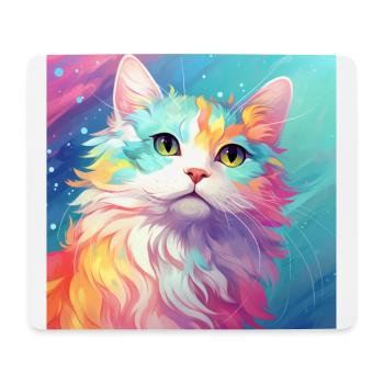 chat, motif de chat, anime, cadeau, idées cadeaux - Tapis de souris (format paysage) - blanc - Devant