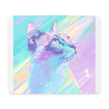 chat, motif de chat, anime, cadeau, idées cadeaux - Tapis de souris (format paysage) - blanc - Devant