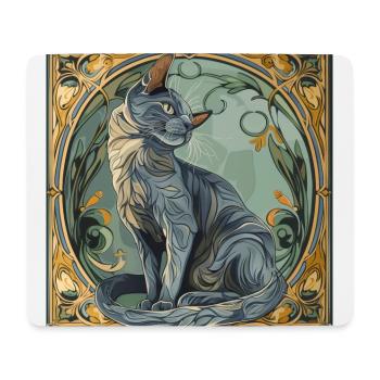 Katze, katzenmotiv, geschenk, geschenkideen katzen - Mousepad (Querformat) - Weiß - Vorne